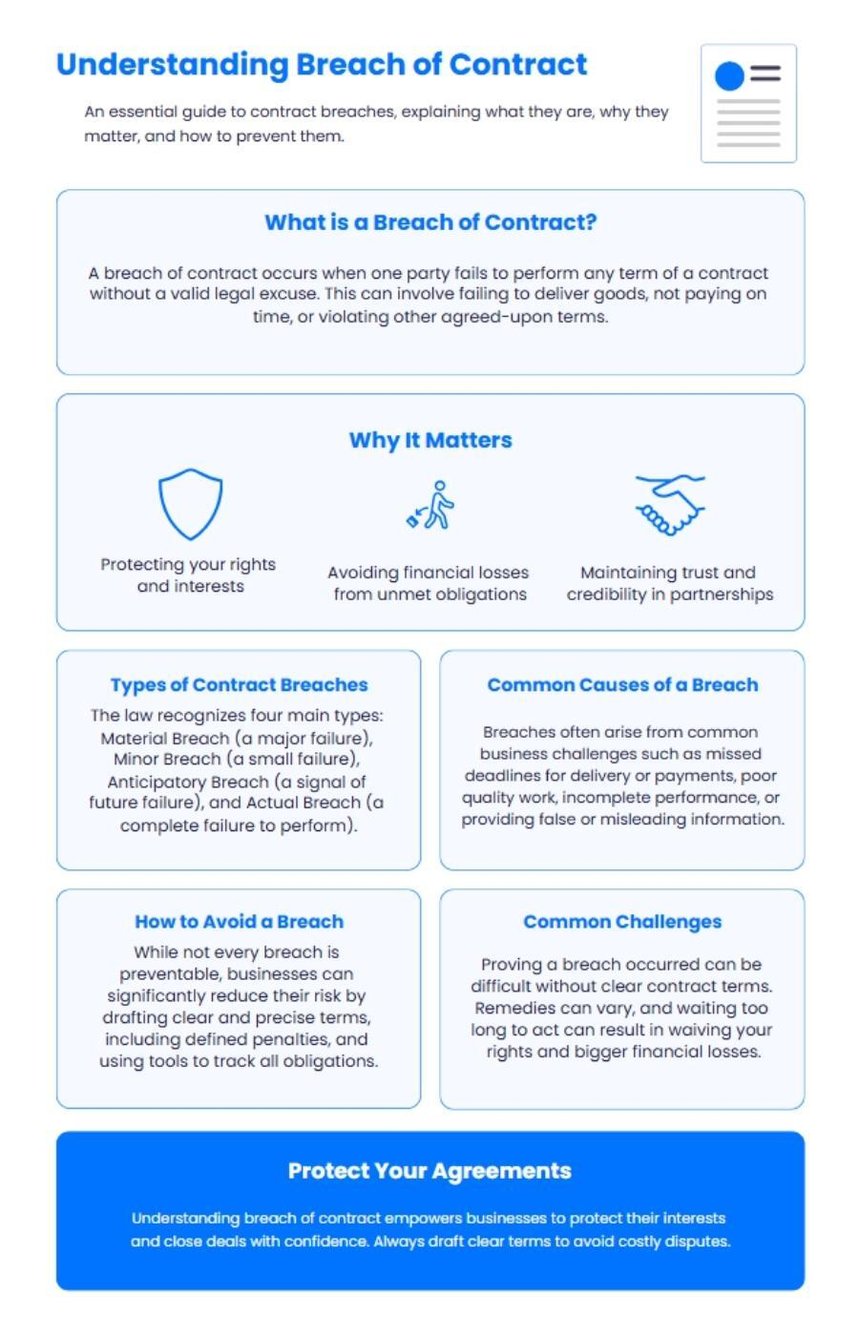 Understanding What is Breach of Contract infographic